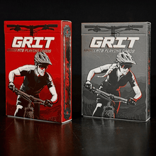 Load image into Gallery viewer, GRIT MTB Playing Cards - Red &amp; Gray Set
