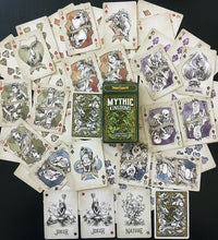 Load image into Gallery viewer, All the cards for the Standard Green Nature TMK Playing Card Deck, including two Fairy jokers and special Nature Treasure Chest card.
