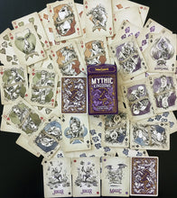 Load image into Gallery viewer, All the cards for the Standard Green Nature TMK Playing Card Deck, including two Imp jokers and special Magic Treasure Chest card.
