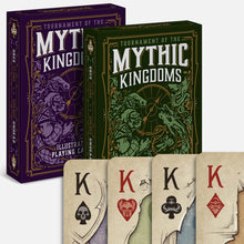 Load image into Gallery viewer, Standard Set of TMK Playing Cards - Purple and Green Decks - Red/Black Indices
