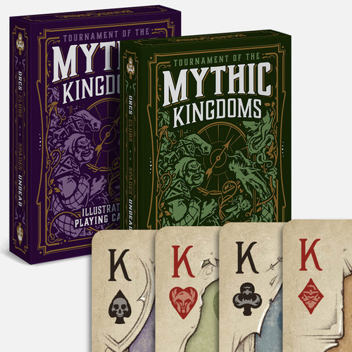 Standard Set of TMK Playing Cards - Purple and Green Decks - Red/Black Indices